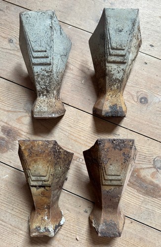 Set vintage cast iron bath - iron,