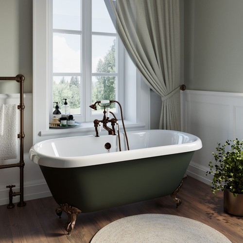 Freestanding dark green double - freestanding,