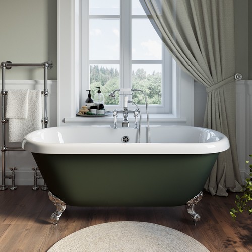 Freestanding dark green - green, double