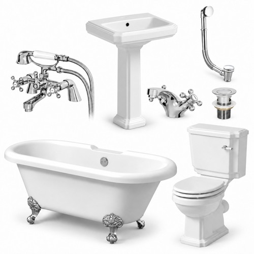 Complete traditional bathroom - traditional,