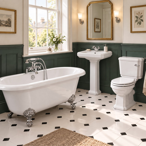 Traditional piece bathroom - piece,